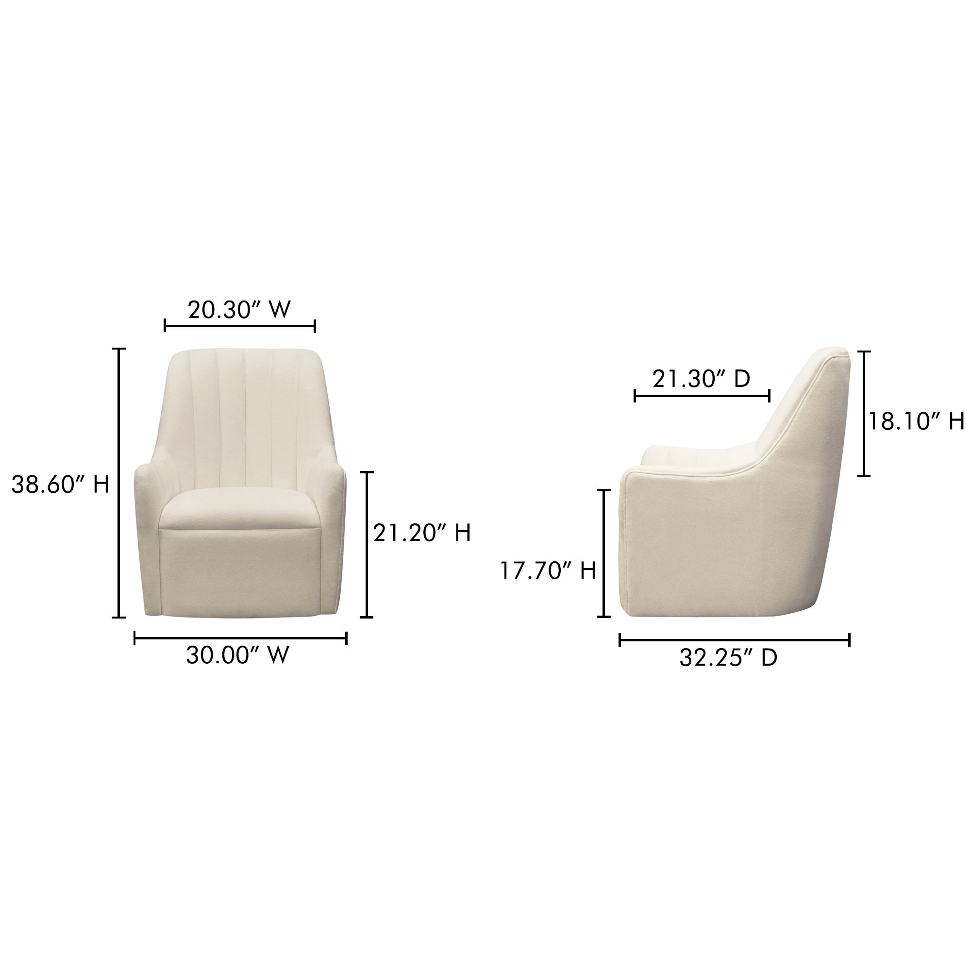 Bowie Swivel Chair White large image 