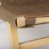 Elodie 24.4L x 33.9W x 30.7H Brown Leather with Natural Beech Wood Frame Accent Chair thumbnail 9