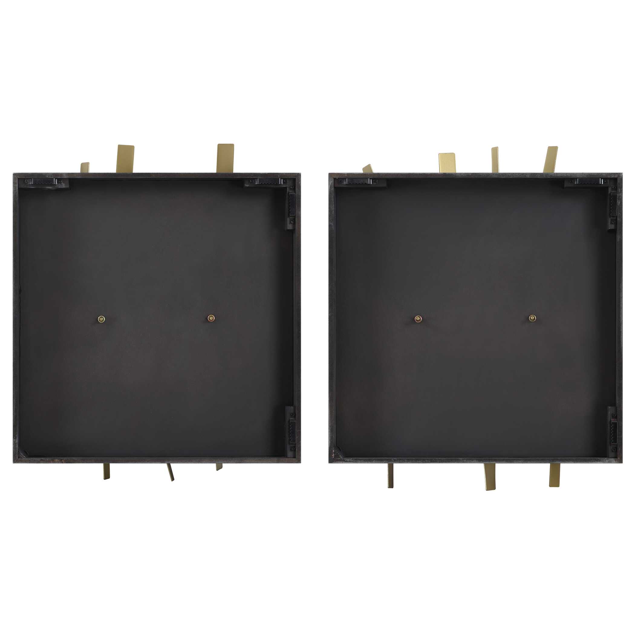 Crosshatch Metal Wall Decor Set/2, Sculptural Wall Art by Uttermost, 19.75" width x 24" height x 3.75" depth View 8