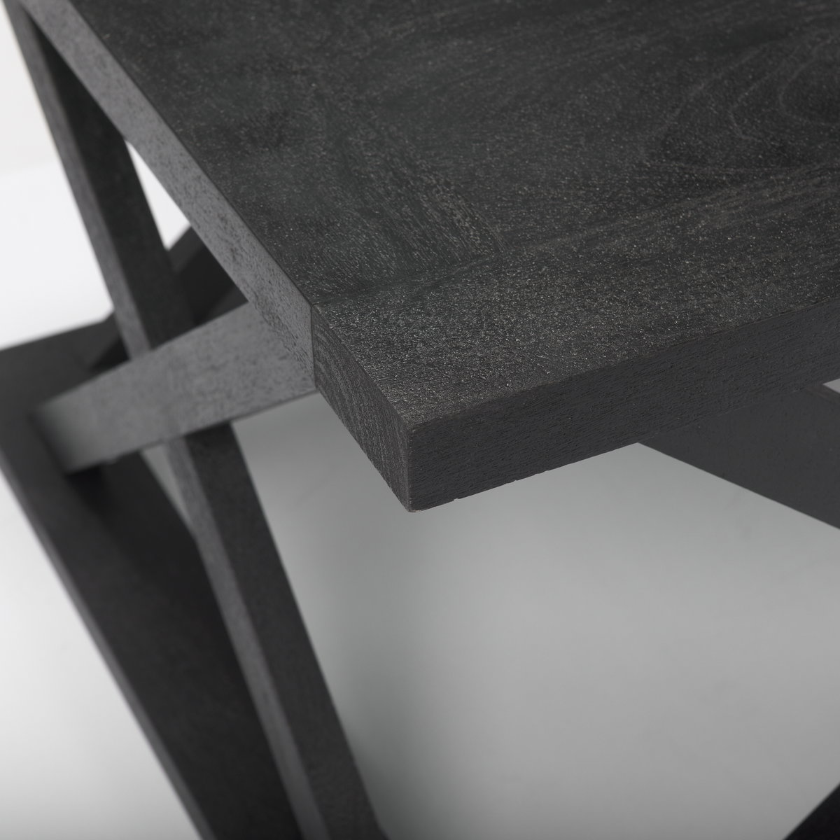 Forsey  Black Wood Rectangular Coffee Table, by Mercana, 48" length x 28" width x 17.5" height View 6