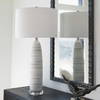 Levadia Matte White Table Lamp, by Uttermost, 15" width x 31.5" height x 15" depth thumbnail 4