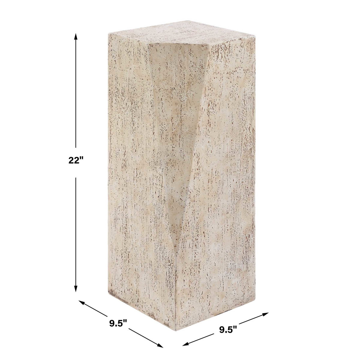 Leroy Concrete Outdoor Drink Table, Outdoor Table by Uttermost, 9.5" width x 1'10" height x 9.5" depth View 3