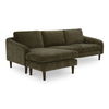 Quinn Sectional Cedar Green, Sectional Sofa by Moe's Home, 98" width x 33.5" height x 59.2" depth thumbnail 2