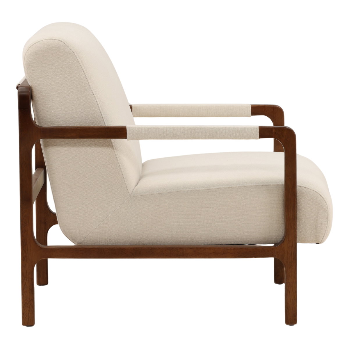 Jordi Occasional Chair Cream, Accent Chair by Dovetail, 29.5" width x 35.2" height x 39" depth View 3