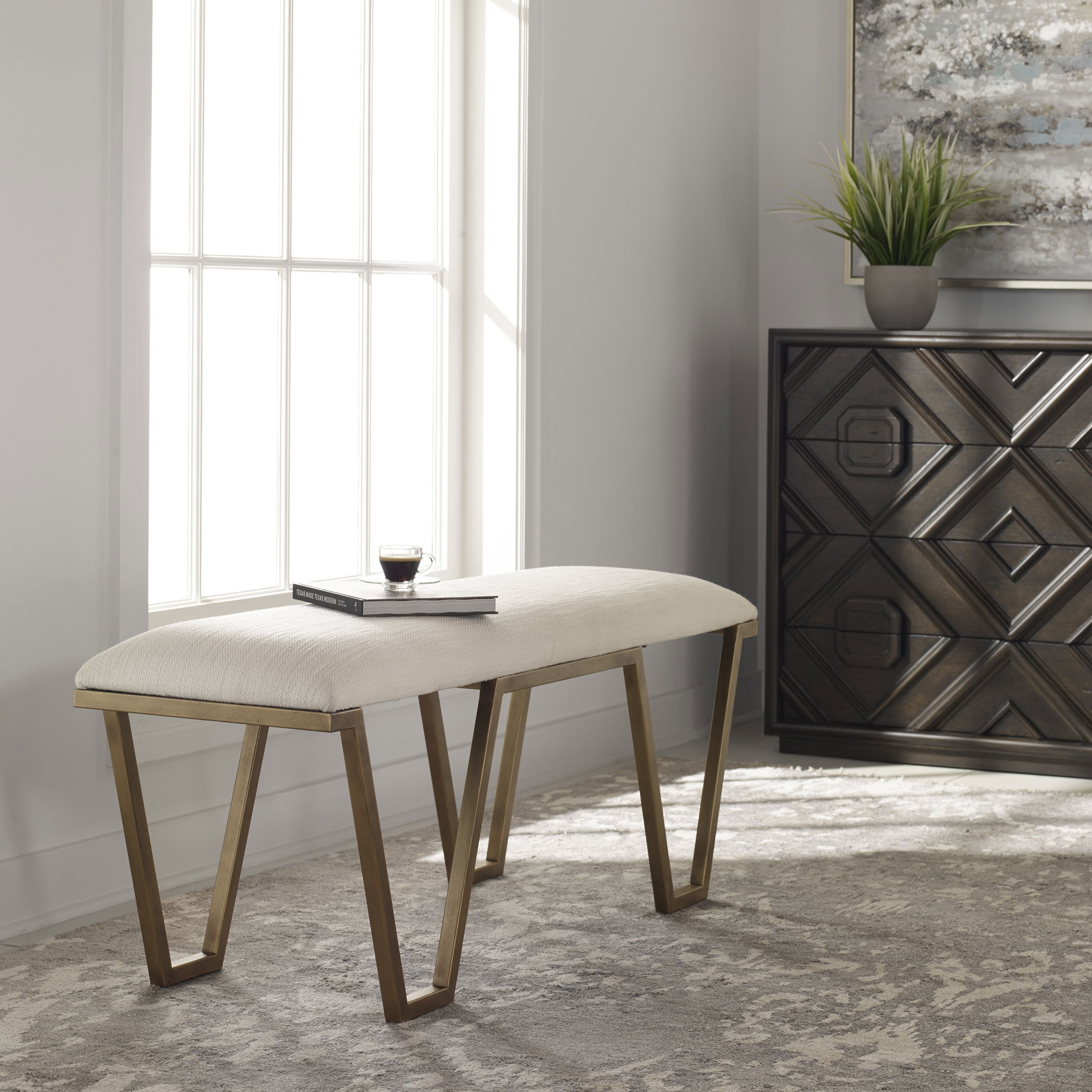 Farrah Geometric Bench large image 