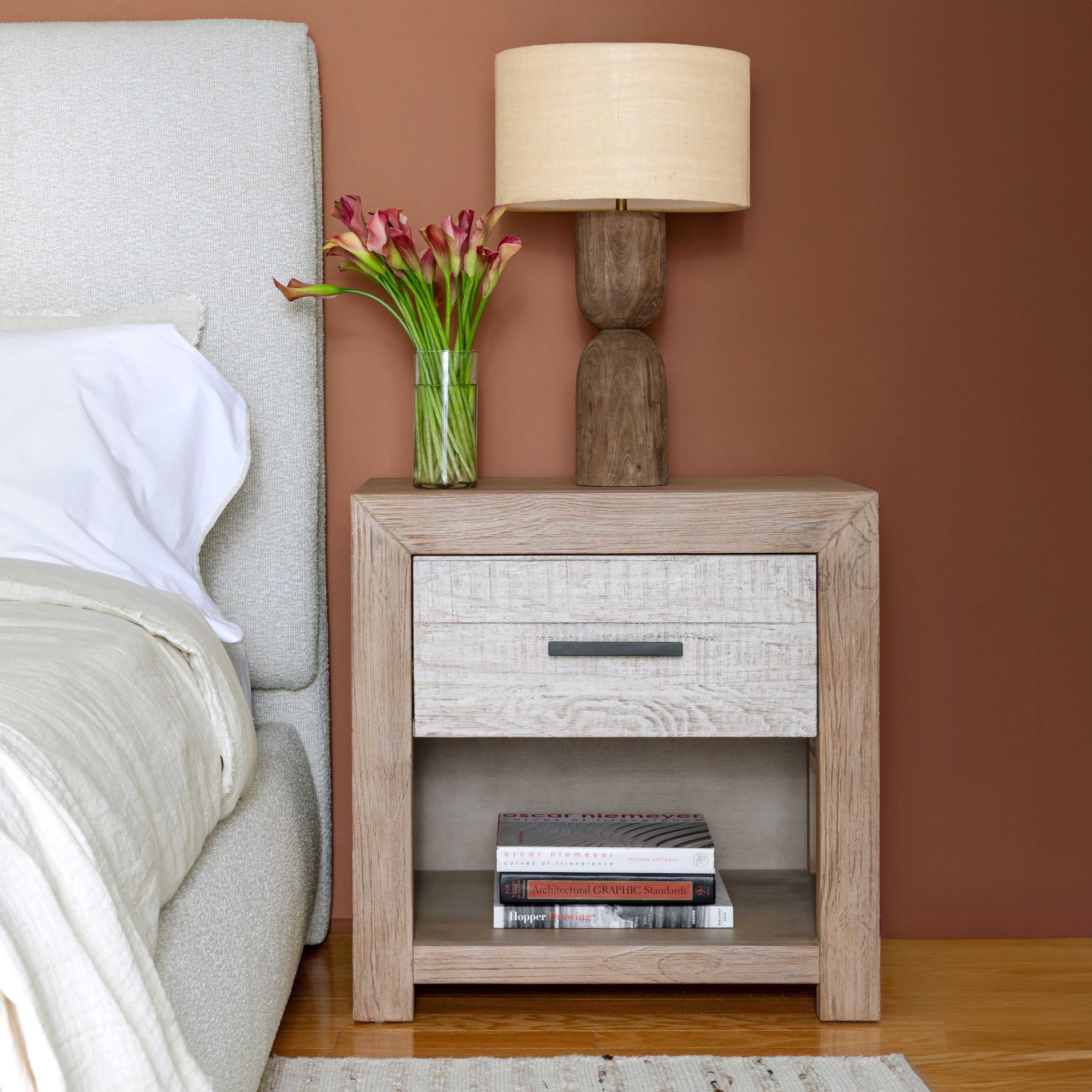 Anwen Table Lamp Brown, by Dovetail, 14" width x 23.5" height x 14" diameter x 14" depth View 4