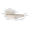 Joan Queen Storage Bed Cream, by Moe's Home, 66.25" width x 45" height x 86" depth thumbnail 13
