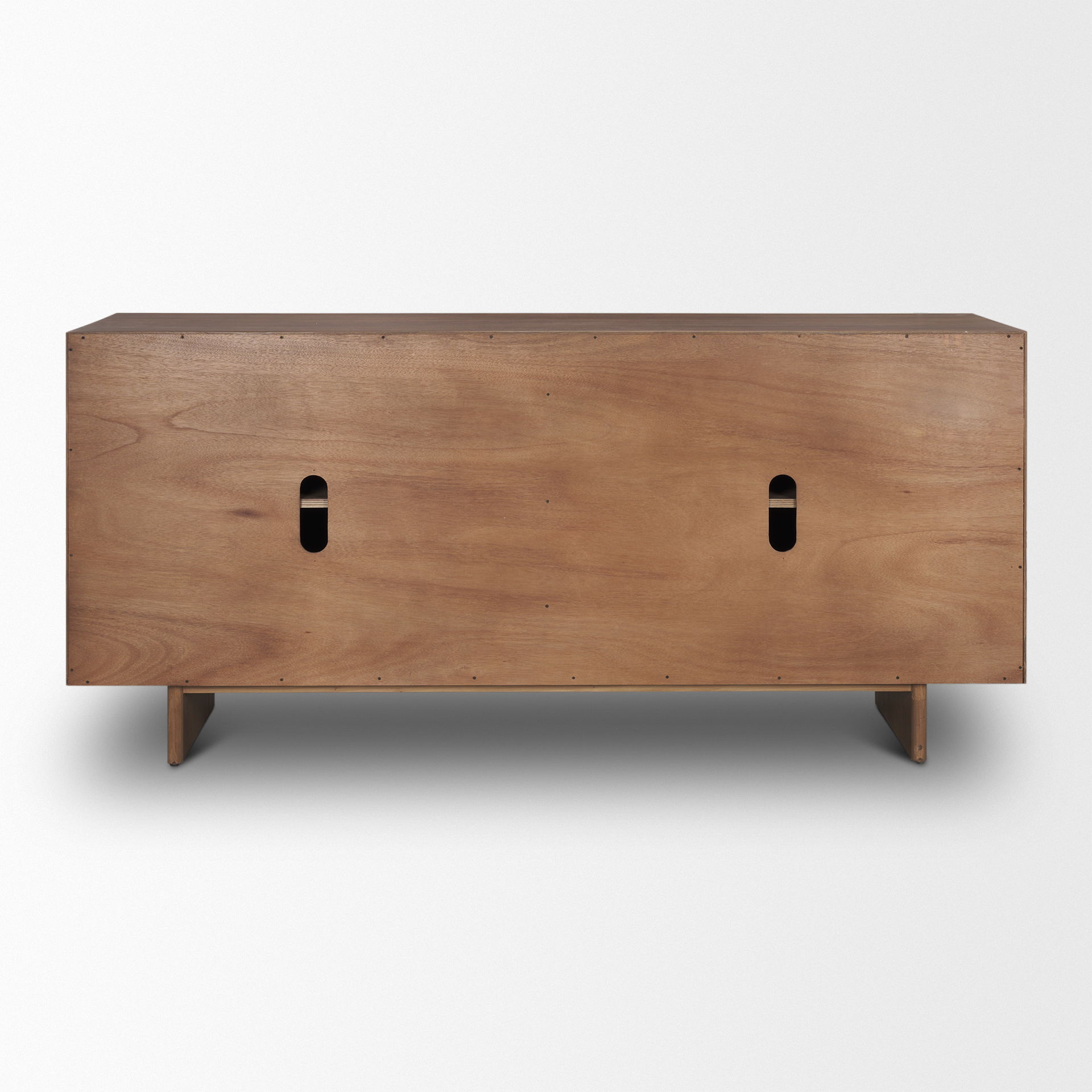 Varenna 4 Door Dark Brown Wood with Rope Handles Sideboard large image 