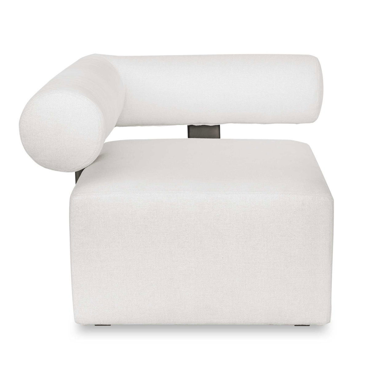 Bolster Back White Outdoor Corner Sofa, Outdoor Sofa by Uttermost, 3'0.75" width x 2'5.25" height x 3'0.75" depth View 1