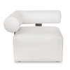 Bolster Back White Outdoor Corner Sofa, Outdoor Sofa by Uttermost, 3'0.75" width x 2'5.25" height x 3'0.75" depth thumbnail 1