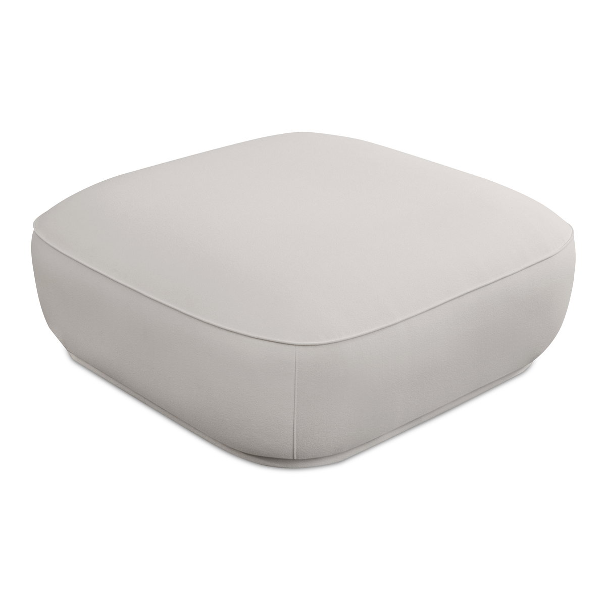 Marion Square Ottoman White, by Moe's Home, 42" width x 16" height x 42" depth View 2