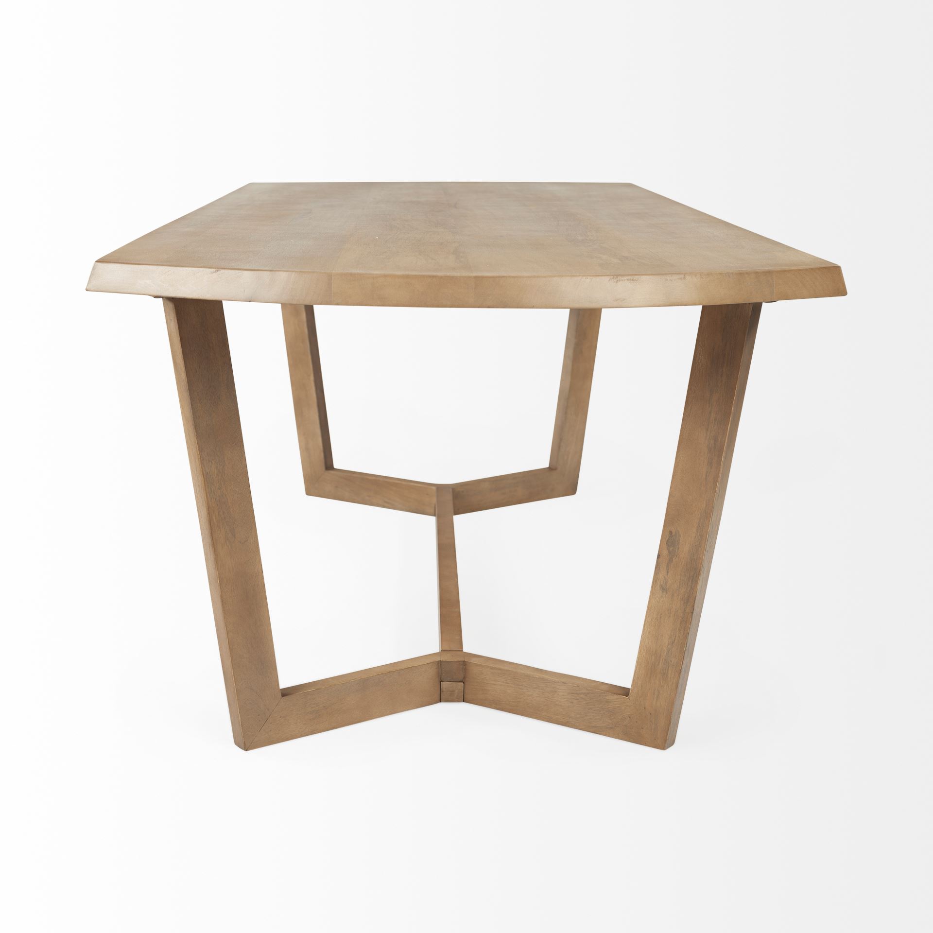 Denver 91.5x38 Rectangular Brown Solid Wood Top & Base Dining Table large image 