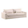 Sylvie Sofa Slipcover Natural, Sofas & Sectional by Dovetail, 93.5" width x 32" height x 41" depth thumbnail