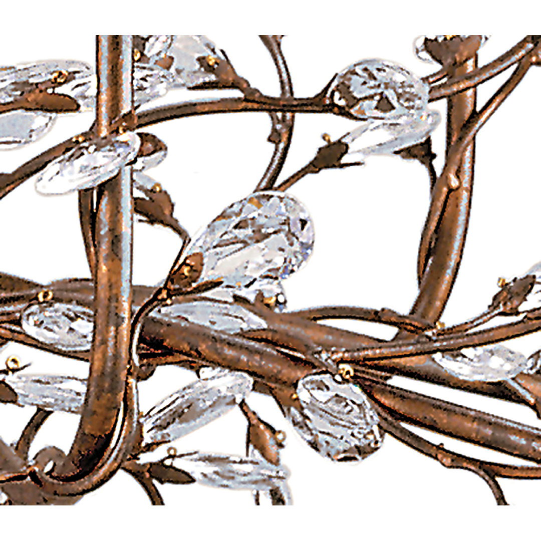 Crystal Bud 8 - Light Chandelier, by Currey and Company, 33" width x 33" height x 33" depth View 6