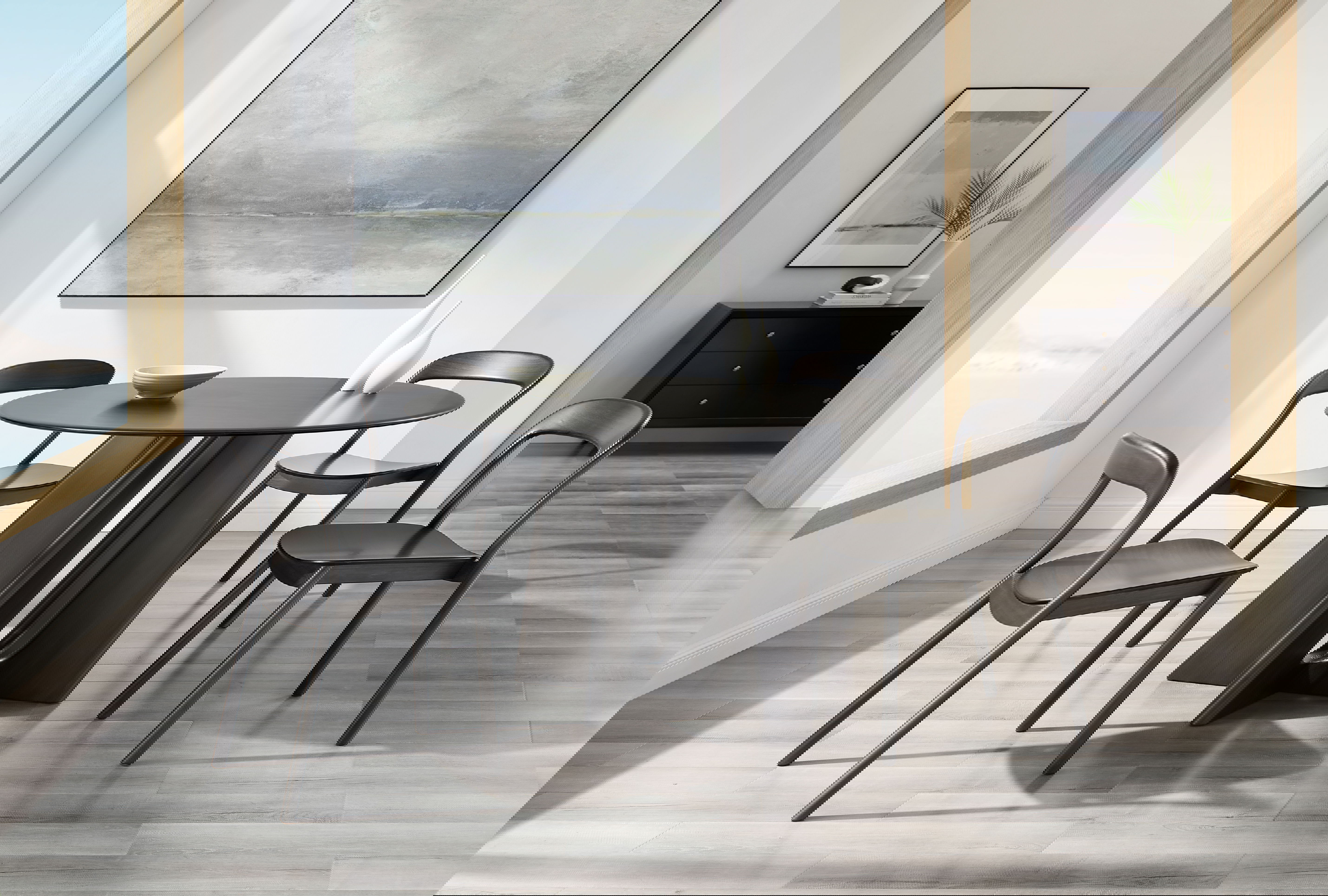 Luna 48â€ Round Table, Caviar, Dining Table by Greenington, 48" length x 48" width x 29.92" height View 4