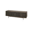 Grace I Two-Toned Brown Solid Wood TV Stand Media Console with Slated Doors, TV up to 82', by Mercana, 72" length x 20.5" width x 24.25" height thumbnail 1