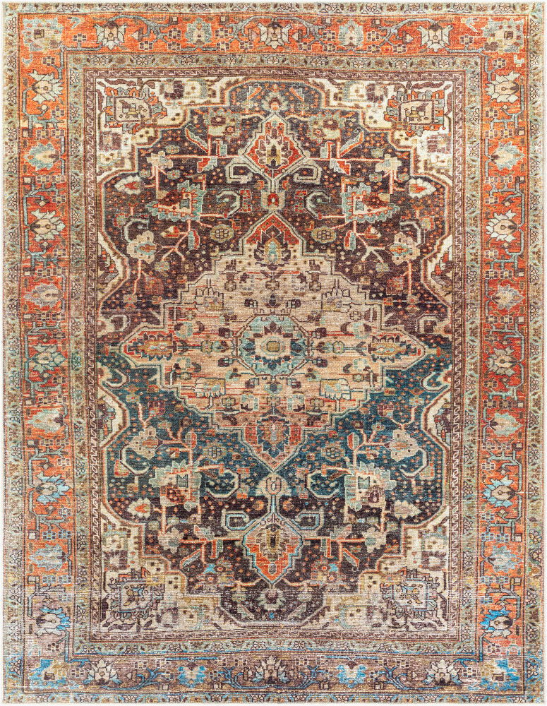 Amelie Machine Woven Rug, by Surya, 1'3.75" length x 1'3.75" width