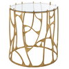 Ritual Round Gold Side Table, Side & End Table by Uttermost, 22.05" width x 25" height x 22.05" depth thumbnail 1