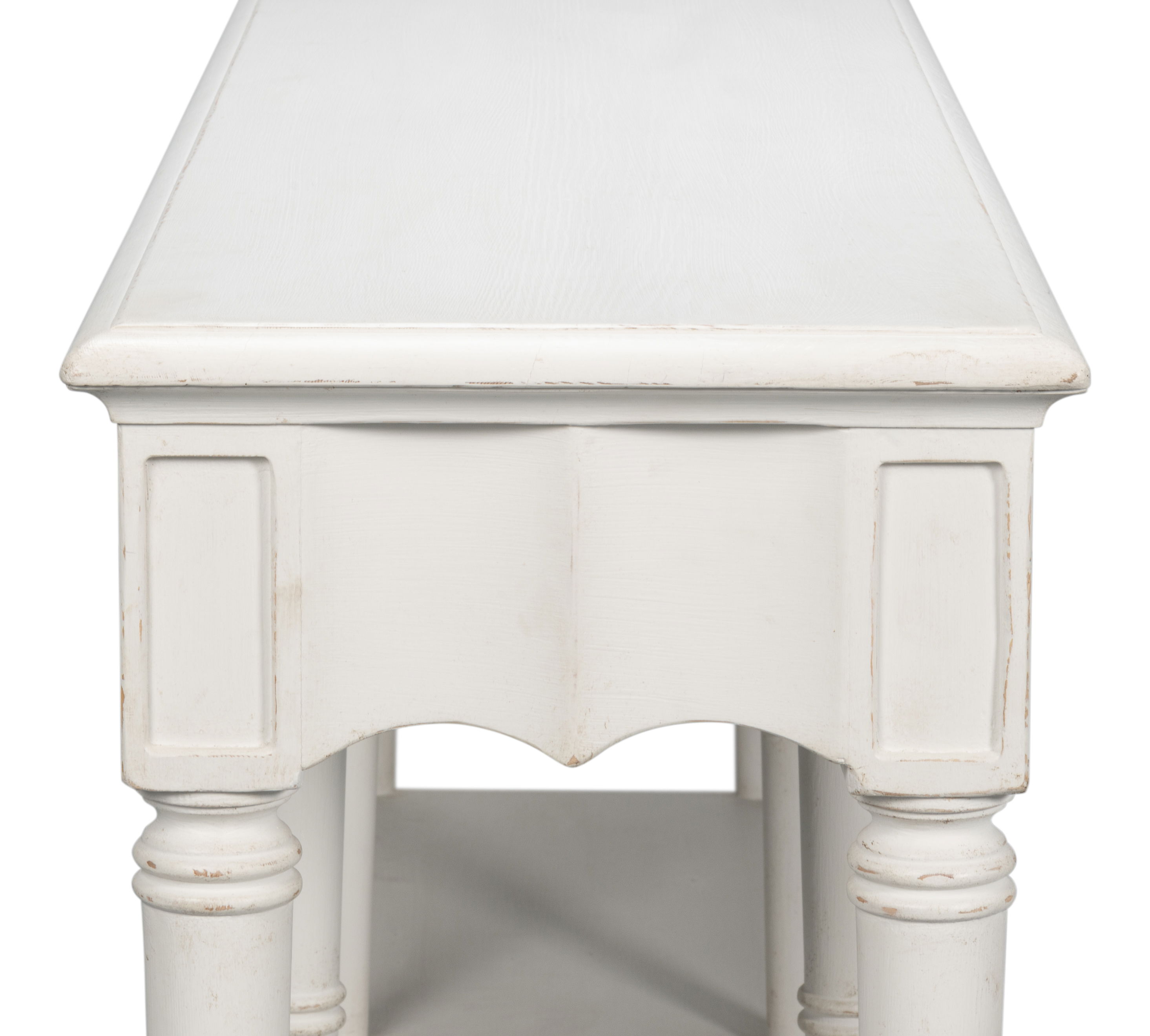 Chantal Console Table Antique White, by Sarreid, 93" length x 18" width x 36" height View 7