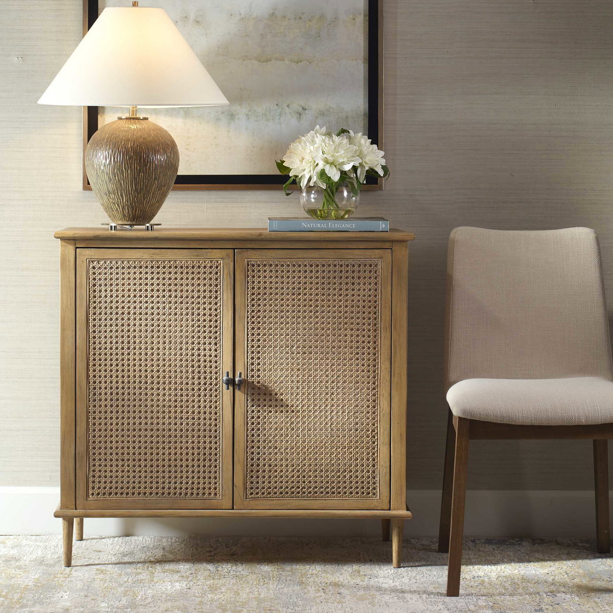 Coast 2 Door Rattan Cabinet, Furniture by Uttermost, 36" width x 34" height x 16" depth View 2