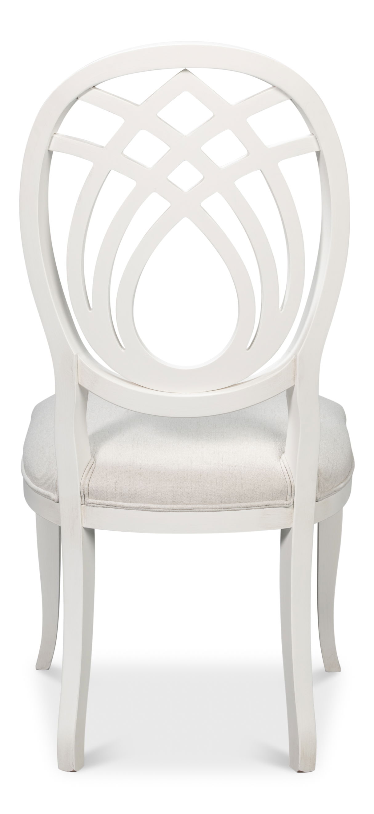 Goccia Side Chair, Cortina White, Crema, Dining Chair by Sarreid, 21" length x 19" width x 41" height View 9