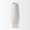Darian Tall Textured Matte White Ceramic Vase thumbnail 5