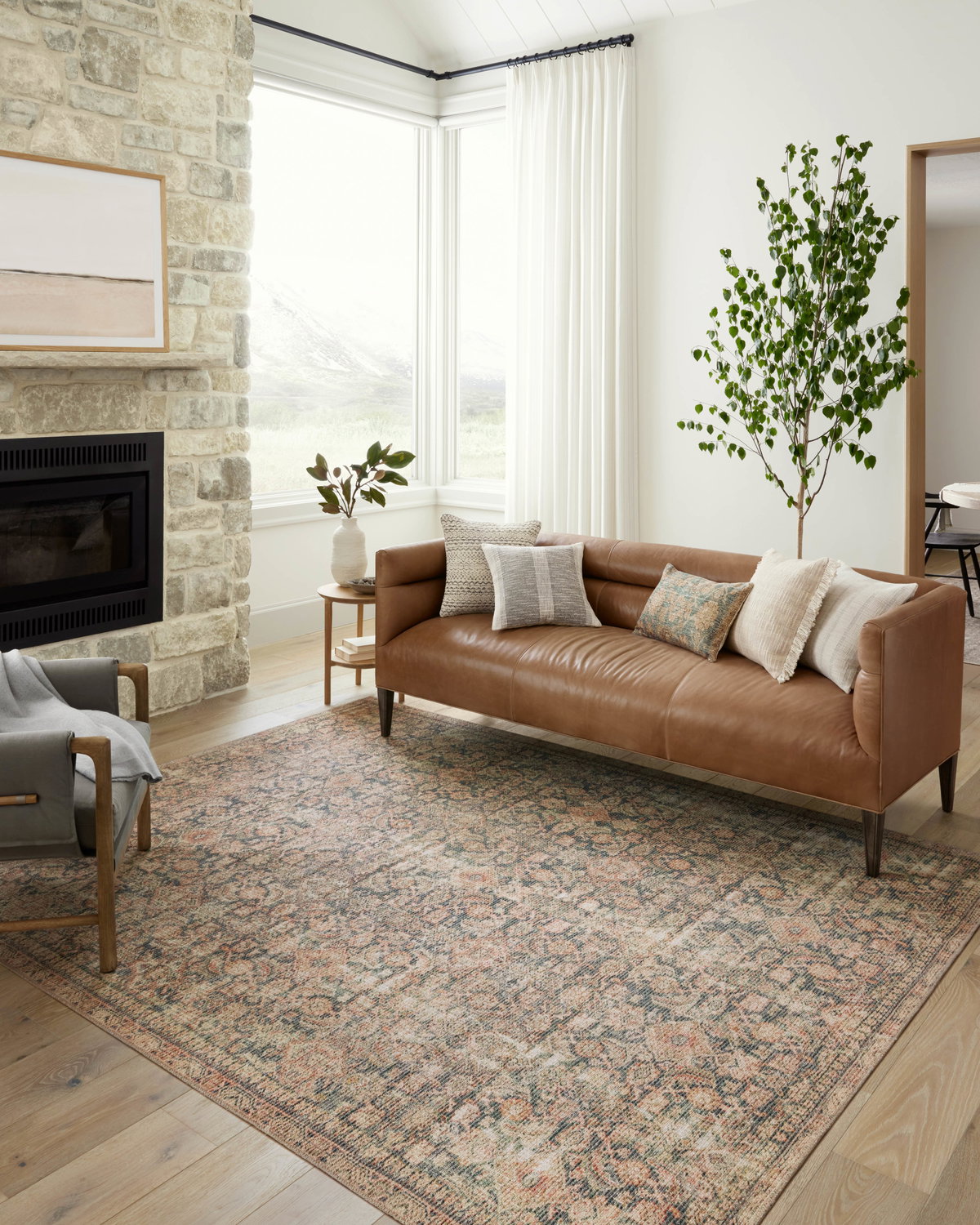 Angela Rose x Loloi Aubrey Rug, 7'6" length x 7'6" width View 2