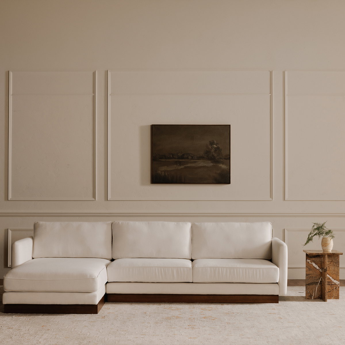 Vernon Left Sectional White, Sectional Sofa by Moe's Home, 112" width x 30.7" height x 63" depth View 8