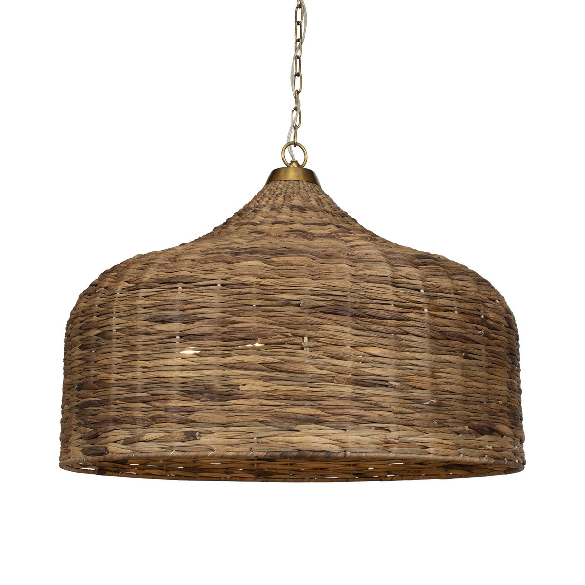 Tauranga Seagrass 5 Light Pendant, Mini Light Pendant by Uttermost, 30" width x 23" height x 30" diameter x 30" depth View 1