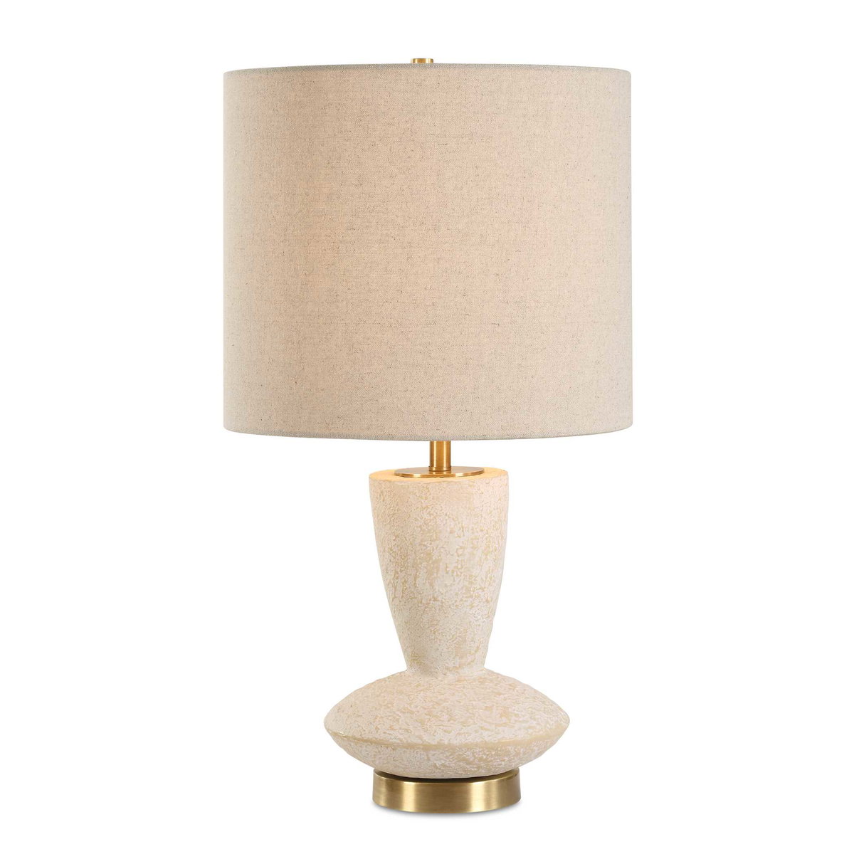 Doreyn Ivory Table Lamp, by Uttermost, 14" width x 25.75" height x 14" depth View 1