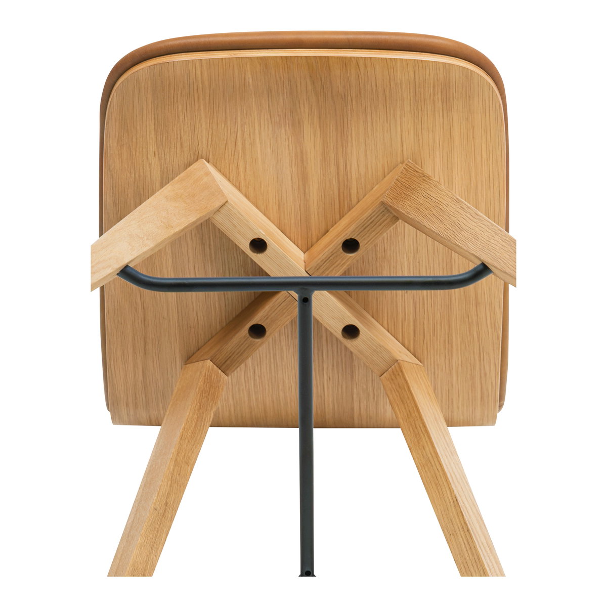 Napoli Leather Counter Stool, Counter & Bar Stool by Moe's Home, 17.3" width x 33.8" height x 18.9" depth View 7