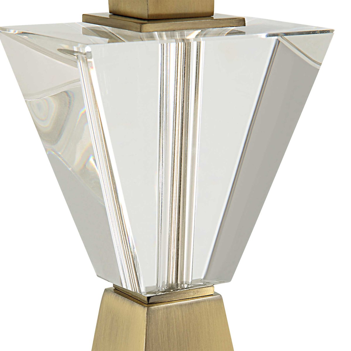 Arete Modern Brass Table Lamp, by Uttermost, 16" width x 31.75" height x 10" depth View 8