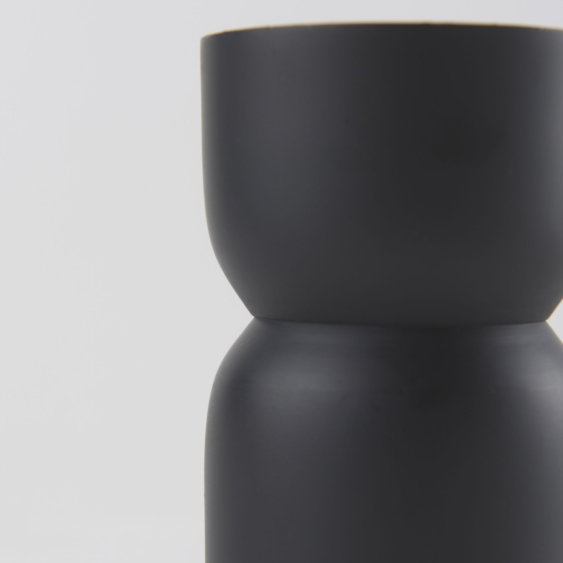 Malta Small Black Metal Candle Holder large image 