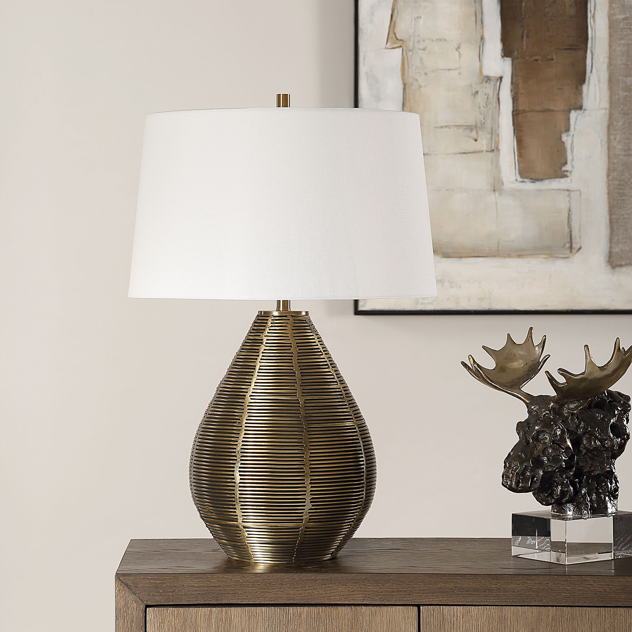 Knowles Brass Table Lamp large image 