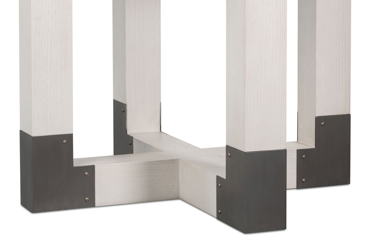 Brooklyn Jupe Table, by Sarreid, 4'8" length x 3'6" width x 2'6" height View 6