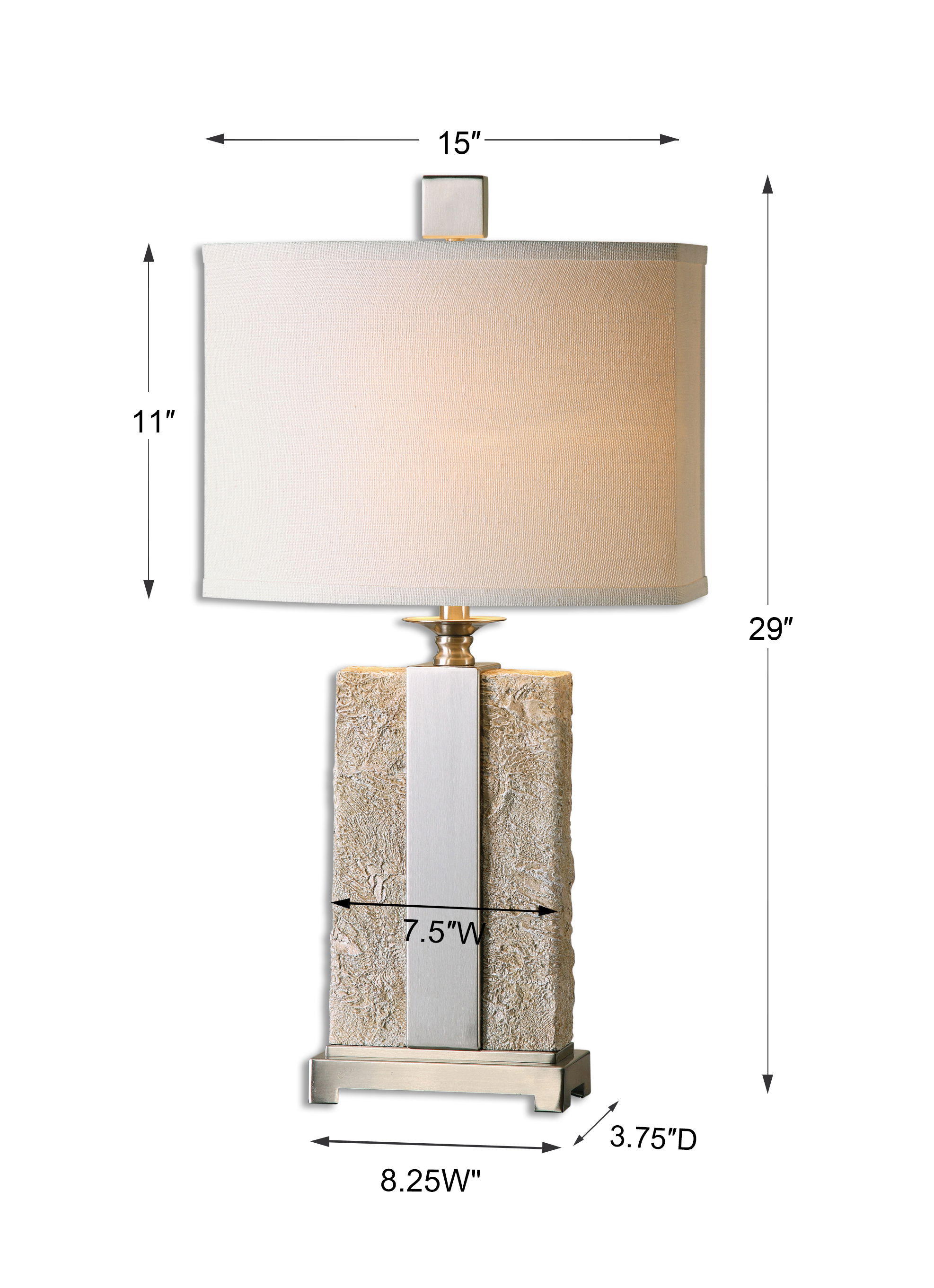 Bonea Stone Ivory Table Lamp large image 