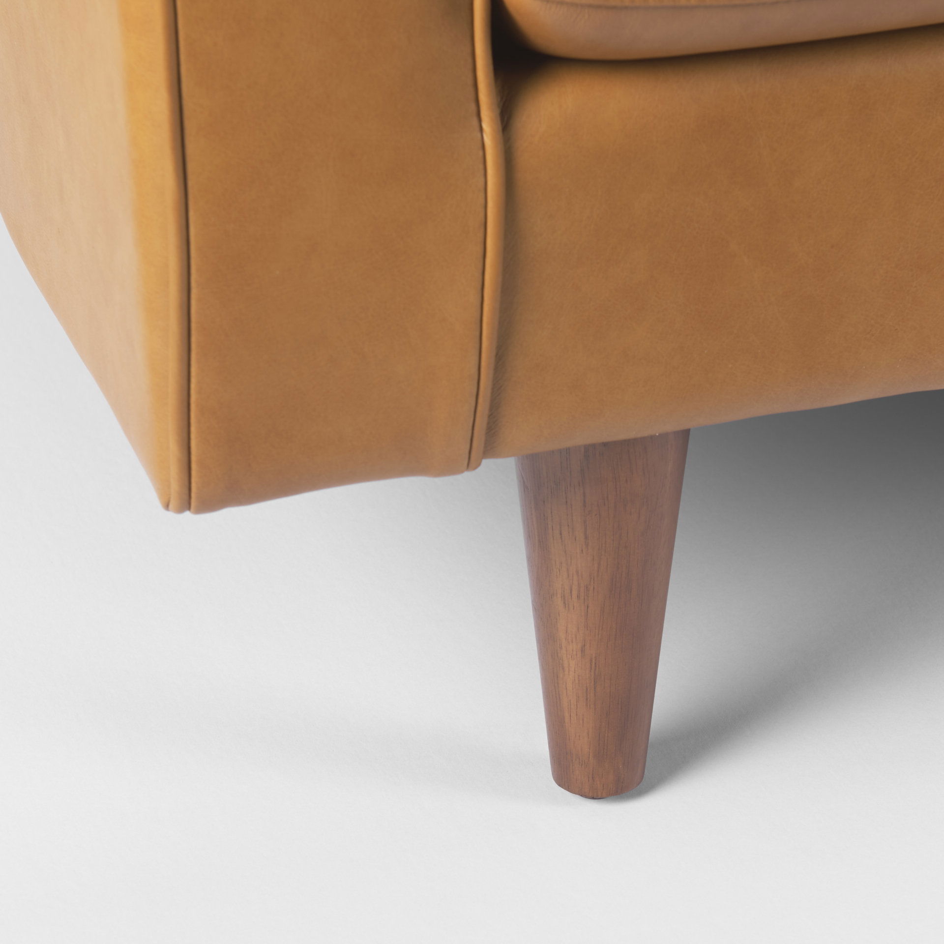 Elton   Tan Leather Sofa large image 