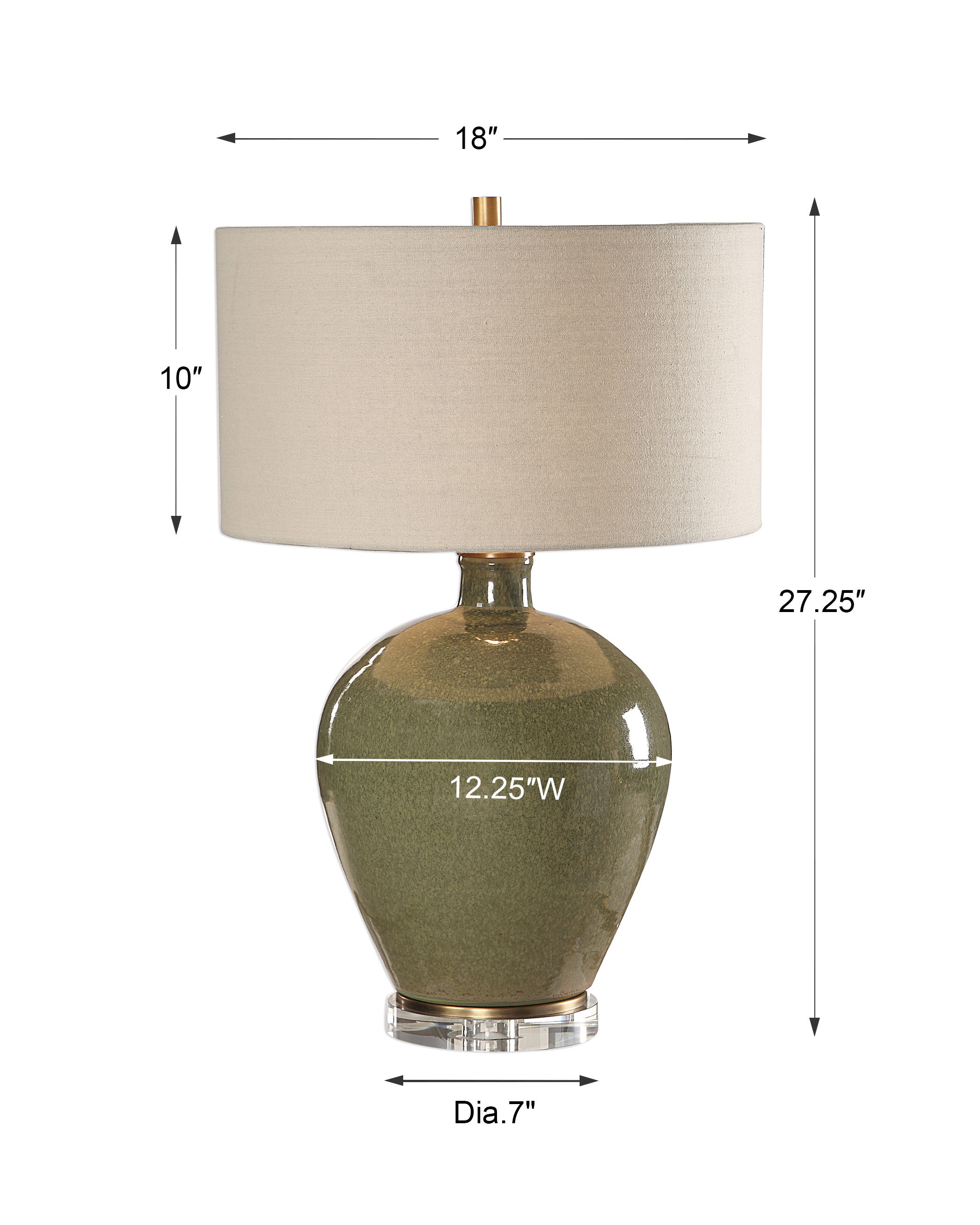 Elva Emerald Table Lamp large image 