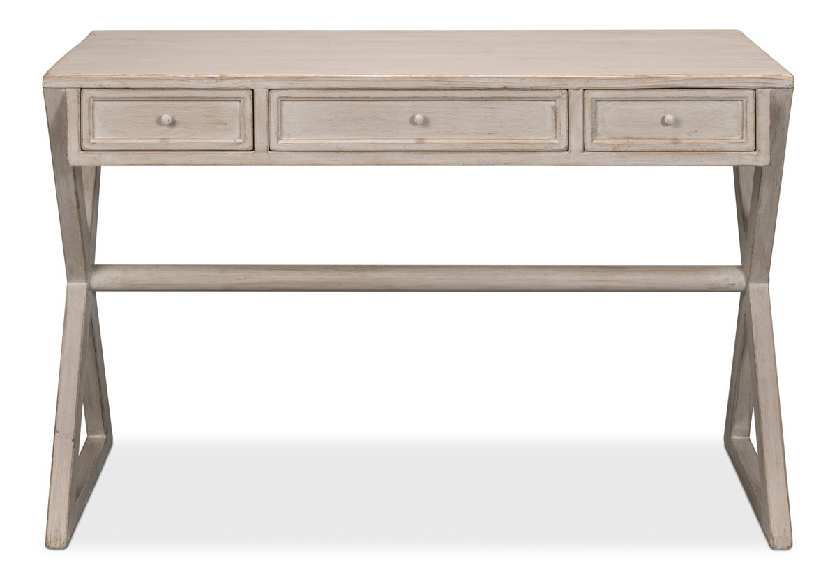 Kitchen Desk  Stone Grey, by Sarreid, 1'10" length x 4'3" width x 2'8" height View 2