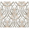 Calluna White & Taupe Metallic Wallpaper thumbnail 0