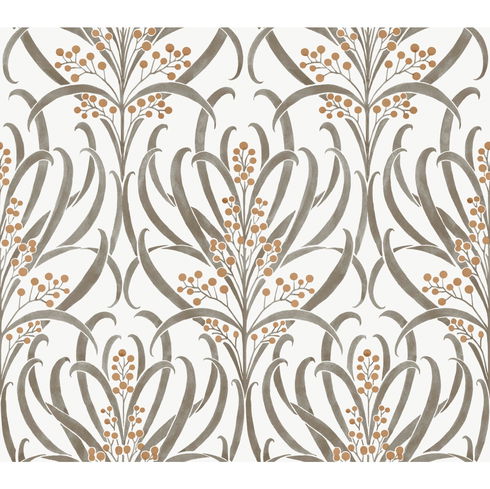 Calluna White & Taupe Metallic Wallpaper