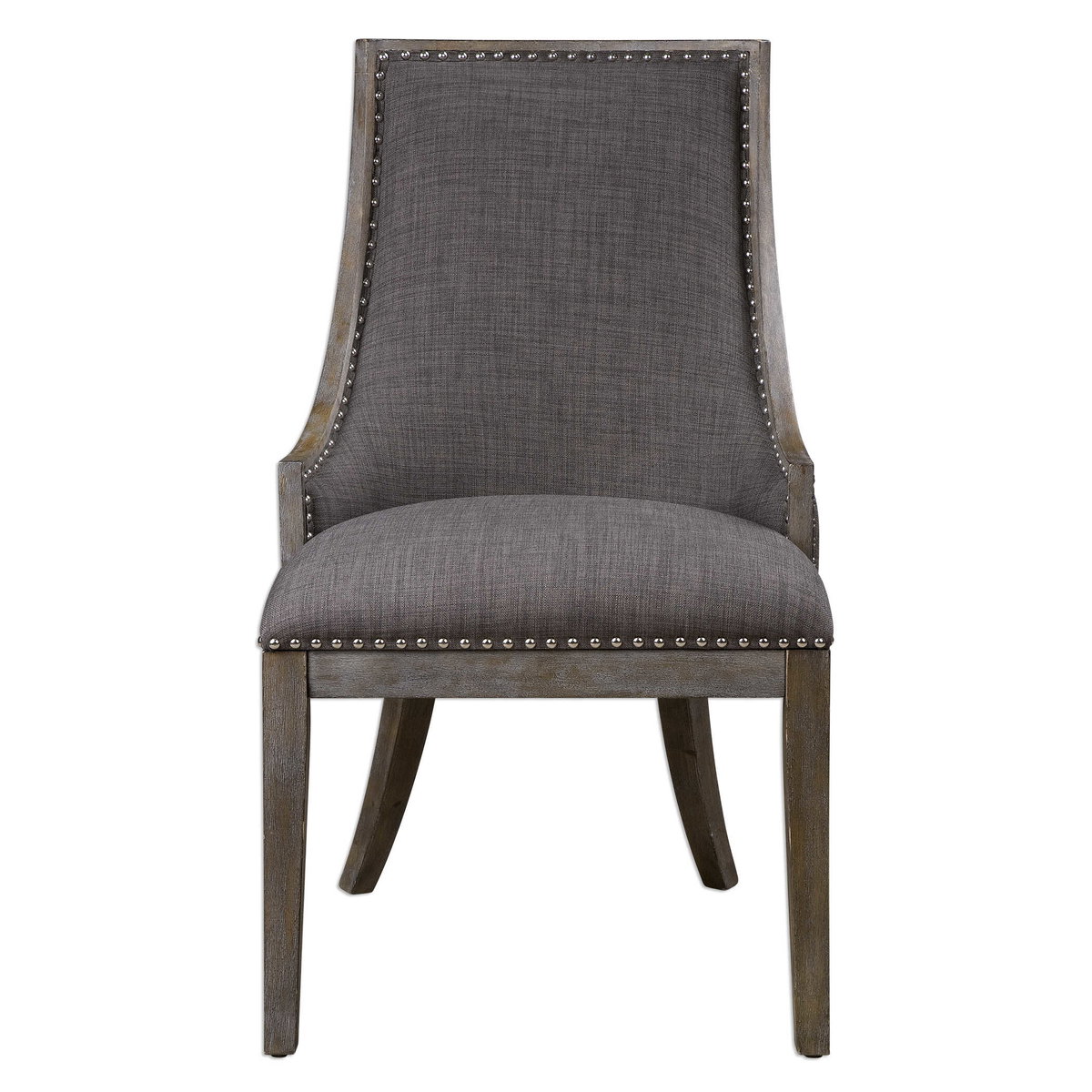 Aidrian Charcoal Gray Accent Chair, Furniture by Uttermost, 22.5" width x 39.5" height x 26.5" depth View 1