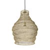Halycon  Gold Mesh and Iron Pendant Light, by Mercana, 16" length x 16" width x 20" height thumbnail 1