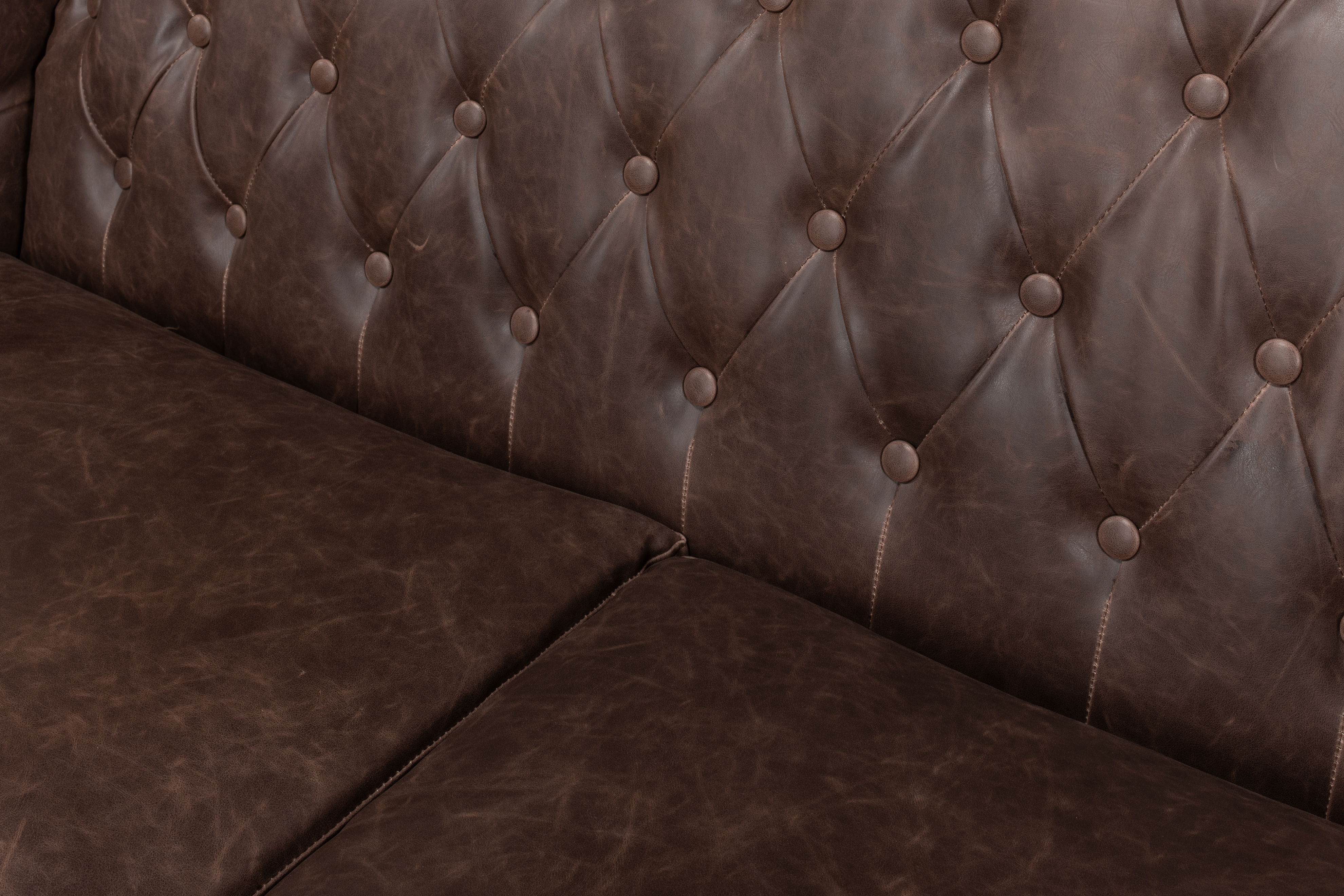 Brooks Leather Tufted 2 Seat Sofa large image 