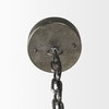 Selma White Wood Bead and Metal Chandelier, by Mercana, 37.8" length x 33.27" width x 96.85" height thumbnail 6