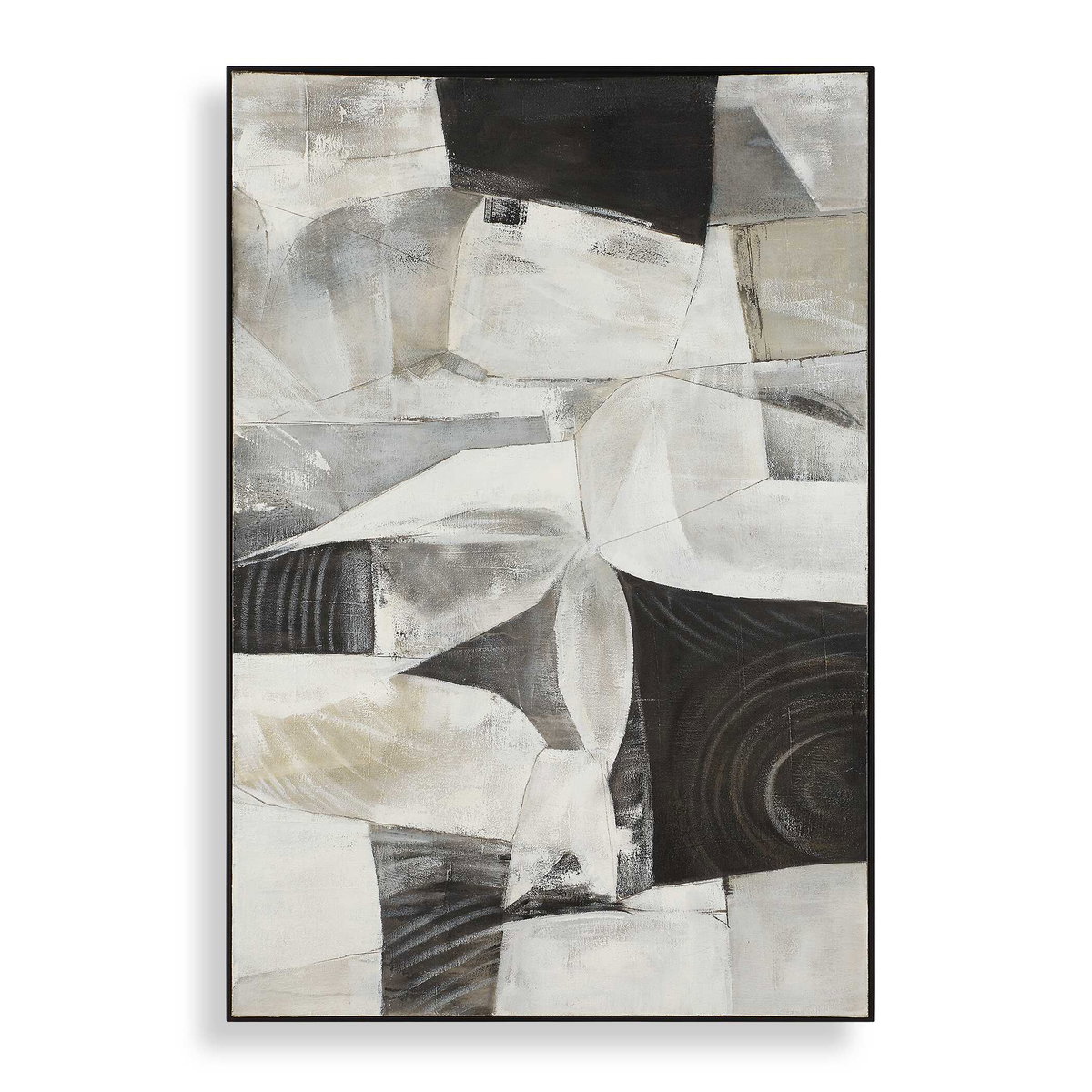 Folding Time Framed Abstract Art, Painting by Uttermost, 40" width x 60" height x 2" depth View 1