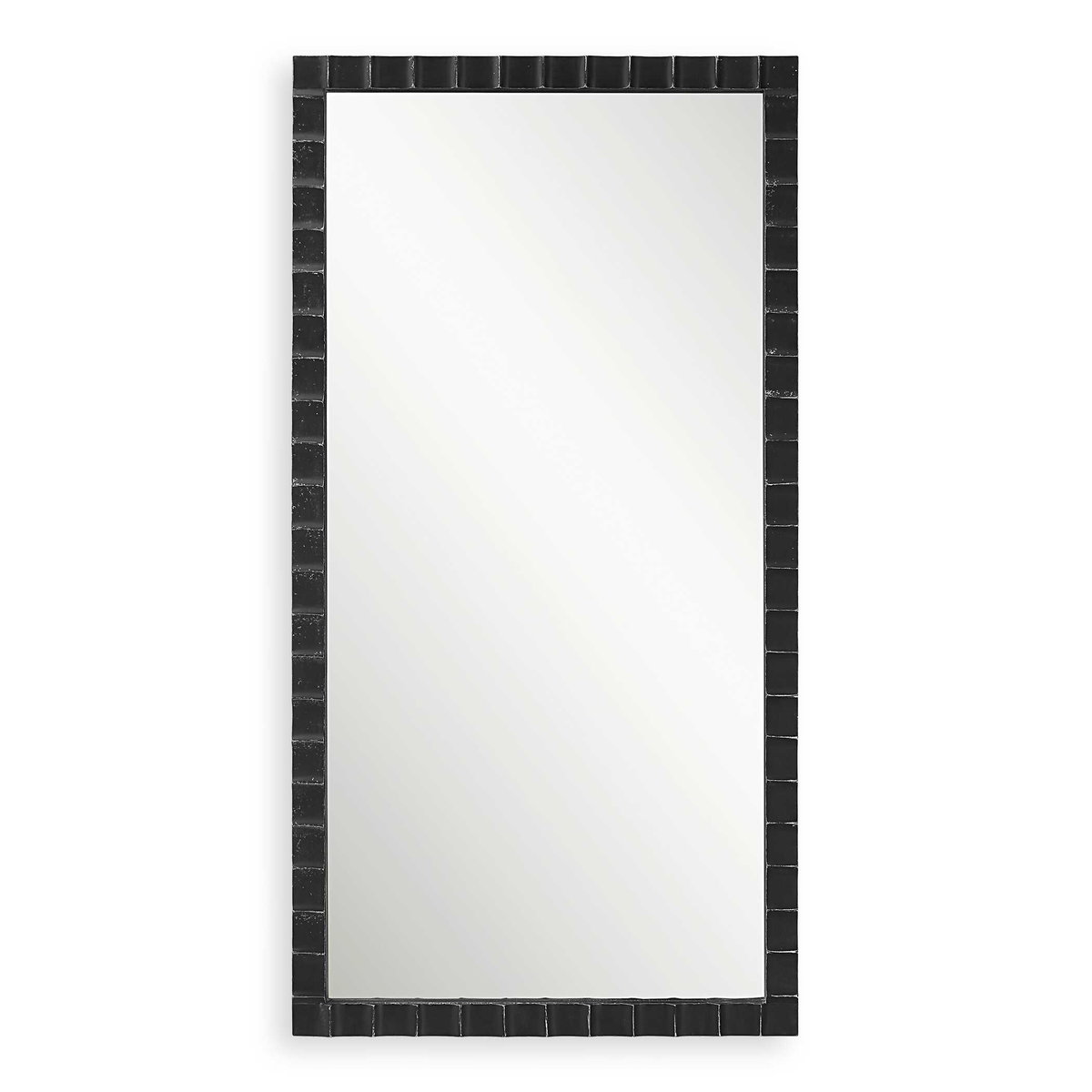 Dandridge Black Industrial Mirror, by Uttermost, 22" width x 42" height x 1" depth View 1