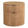 Theo Two Drawer Nightstand, by Moe's Home, 19" width x 19" height x 19" depth thumbnail 1