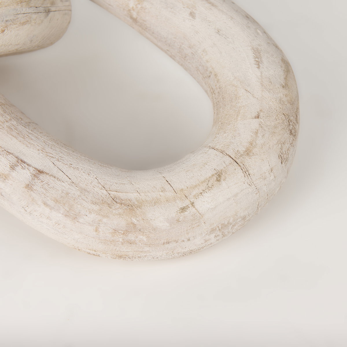 Tayla Large Blonde Wood Chain Link, Decorative Object by Mercana, 9.5" length x 2" width x 21" height View 9
