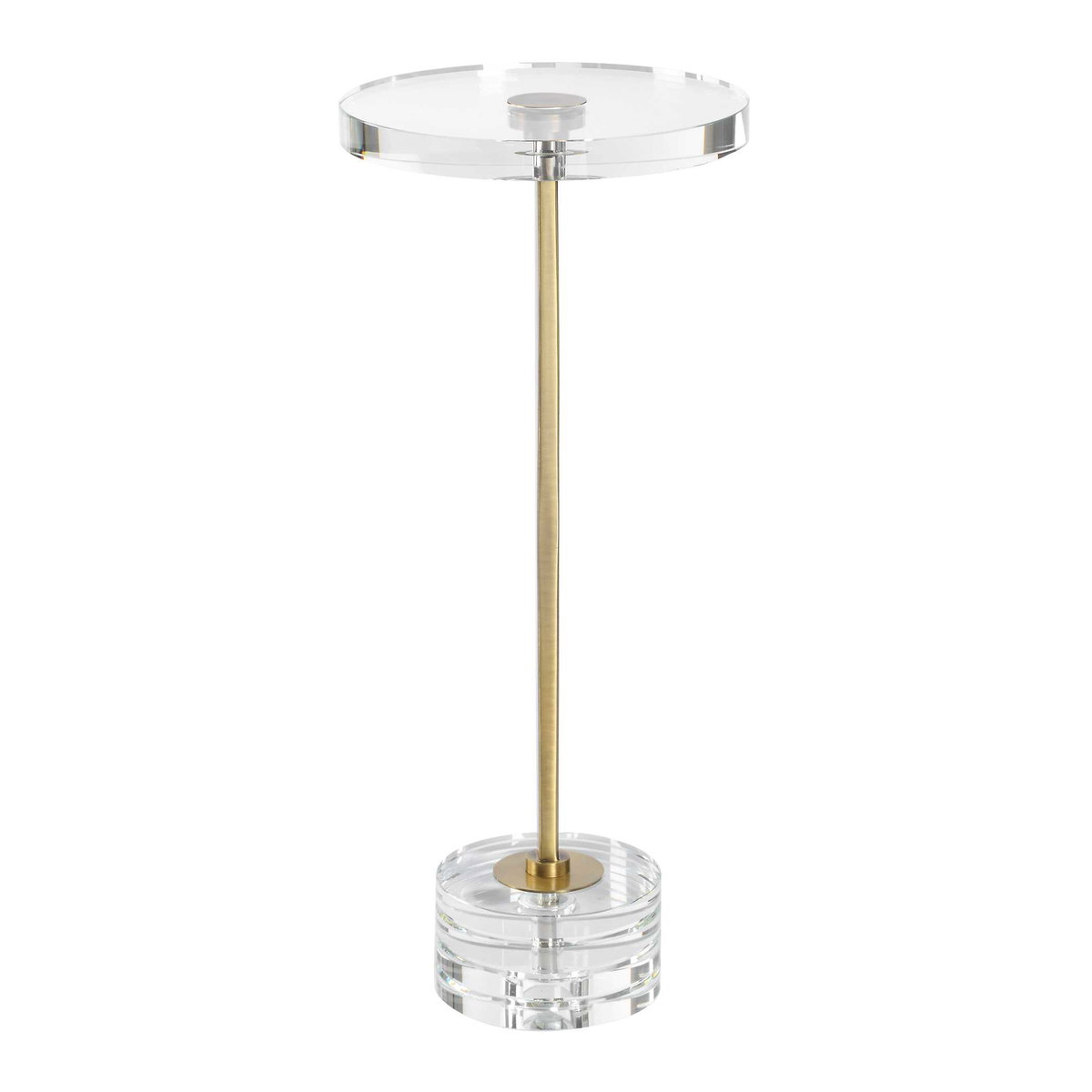 Groove Crystal Drink Table, Side & End Table by Uttermost, 10.25" width x 23.75" height x 10.25" depth View 8